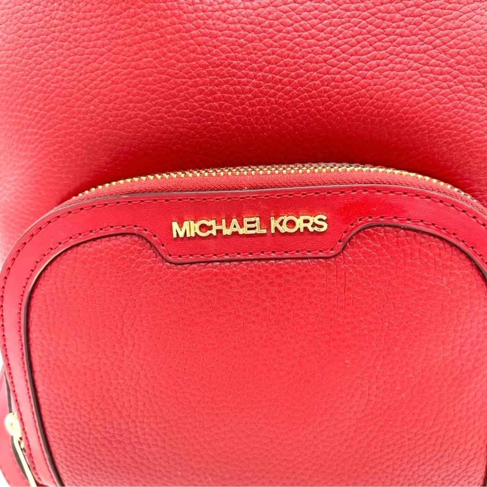 Michael Kors Medium Jaycee Backpack Red - Picture 8 of 12